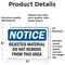 Signmission Rejected Material Do Not Remove From This Area, 7 in W x Rectangle, Vinyl Decal OS-2PACK-NS-D-57-L-18024 - alternate 4